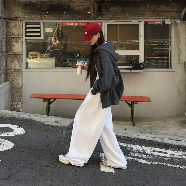 ノア2WAYパーカージップアップ(5color) CHARCOAL