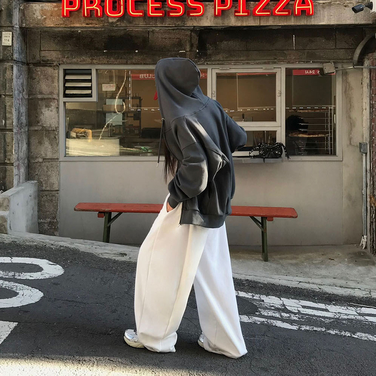 ノア2WAYパーカージップアップ(5color) CHARCOAL