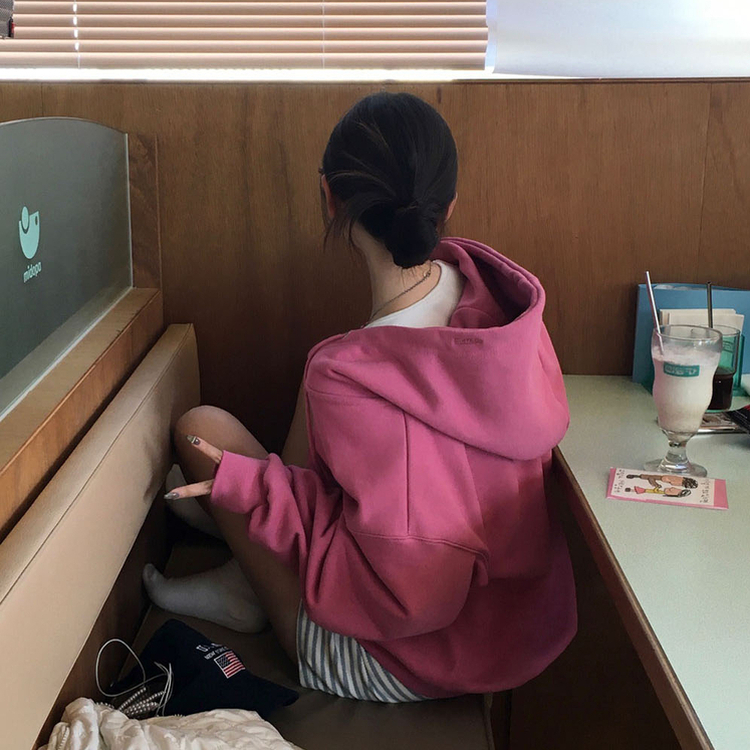 ノア2WAYパーカージップアップ(5color) PINK