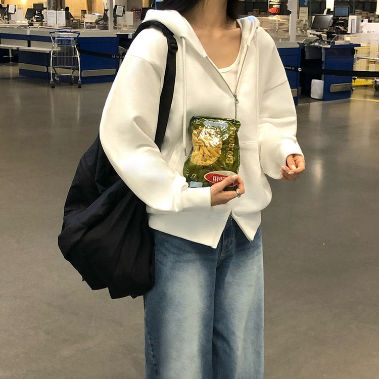 ノア2WAYパーカージップアップ(5color) WHITE