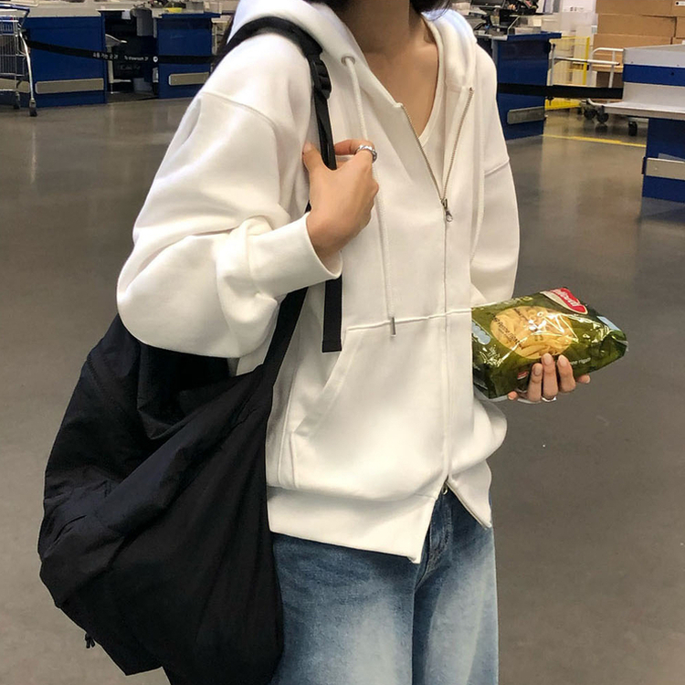 ノア2WAYパーカージップアップ(5color) WHITE