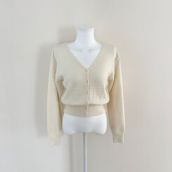 Vネックルーズフィット長袖カーディガン(7color)