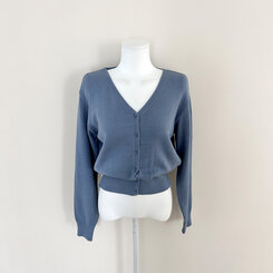 Vネックルーズフィット長袖カーディガン(7color)