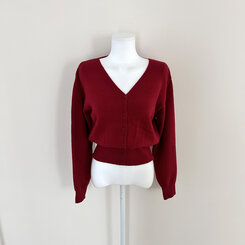 Vネックルーズフィット長袖カーディガン(7color)