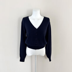 Vネックルーズフィット長袖カーディガン(7color)