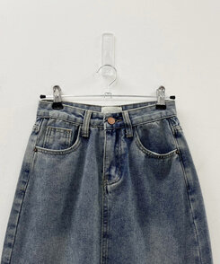 ベリードデニムスリットAラインスカート