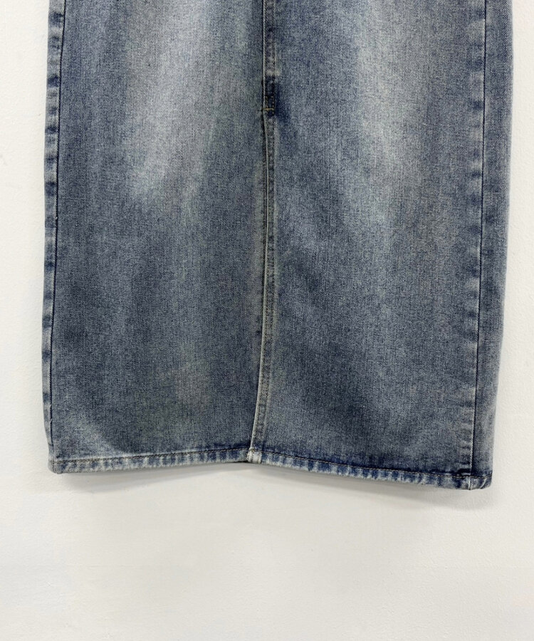 ベリードデニムスリットAラインスカート