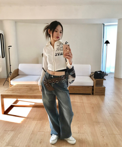 レタリングビンテージy2kジップアップ WHITE