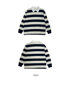 カラーポイントストライプ長袖Tシャツ(6color)