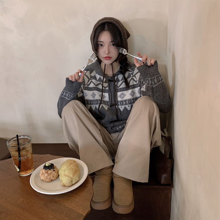 andequal アンドコール　カーディガン ブランケットステッチニットカーディガン（55-41KE03-203