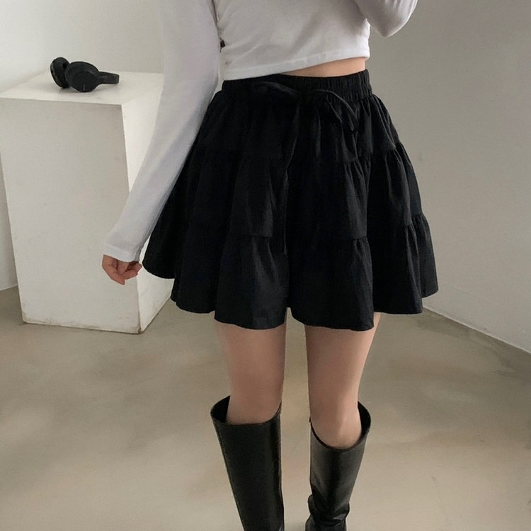 SSK19801 エロイベルベットティアードスカート ミニスカート