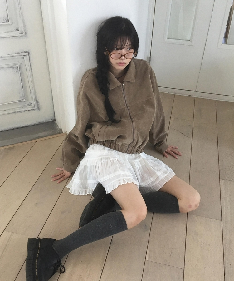 ティアードレースミニスカート IVORY
