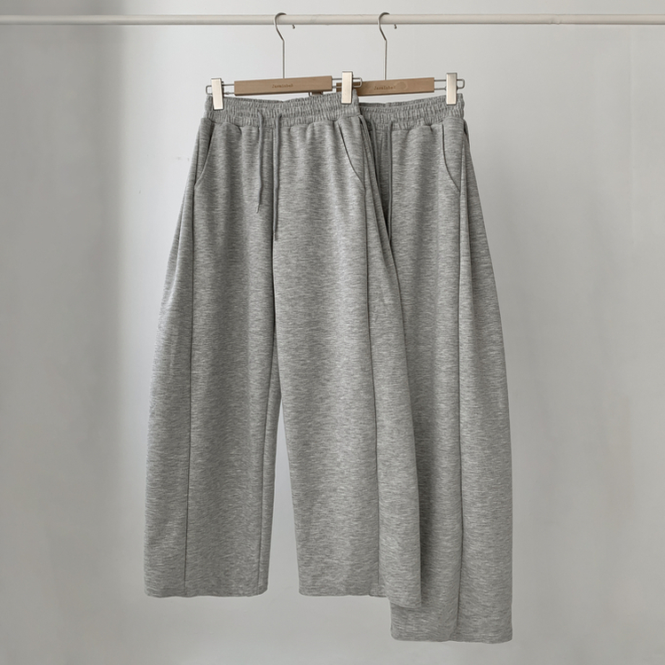 쏘야 밴딩 사이드 핀턱 롱와이드 팬츠 코튼 트레이닝 바지 기장선택 키작녀 키큰녀 남녀공용 빅사이즈 사계절팬츠