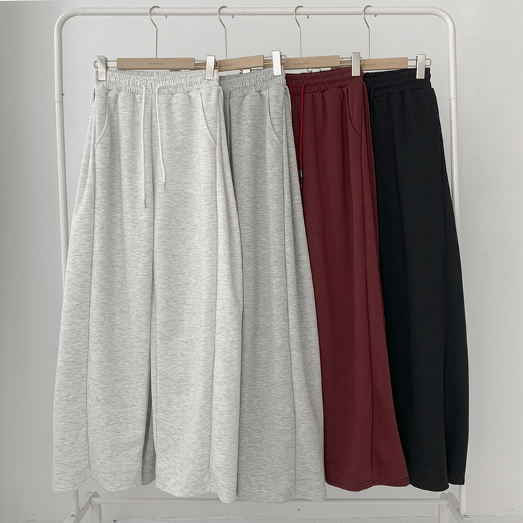 쏘야 밴딩 사이드 핀턱 롱와이드 팬츠 코튼 트레이닝 바지 기장선택 키작녀 키큰녀 남녀공용 빅사이즈 사계절팬츠
