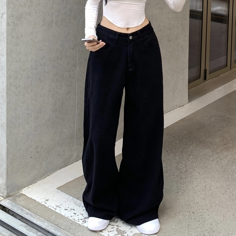 프레즐 비조 백포인트 허리 3버튼 비죠 하이웨스트 로우 코튼 면 와이드 팬츠 바지 사계절템 데일리룩 남녀공용 유니섹스 블랙 바지 3color 블랙