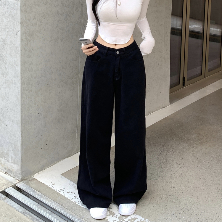 프레즐 비조 백포인트 허리 3버튼 비죠 하이웨스트 로우 코튼 면 와이드 팬츠 바지 사계절템 데일리룩 남녀공용 유니섹스 블랙 바지 3color 블랙