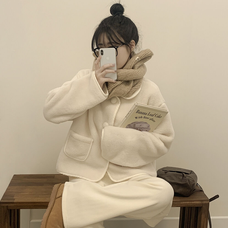起毛】フリースショートコートジャケット｜コート｜韓国ファッション