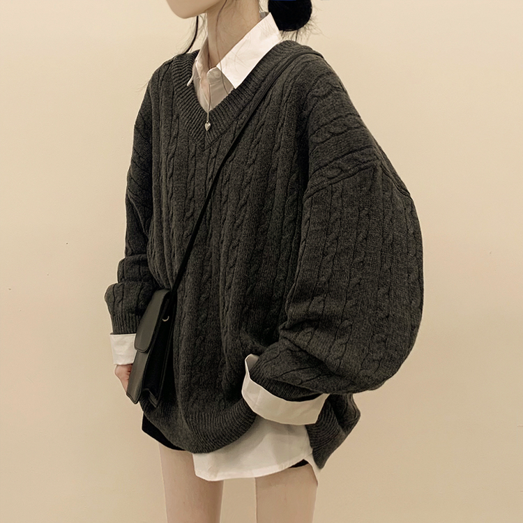 딸기크림 바스락 코튼 베이직 기본 긴팔셔츠 빅사이즈 레이어드템 화이트