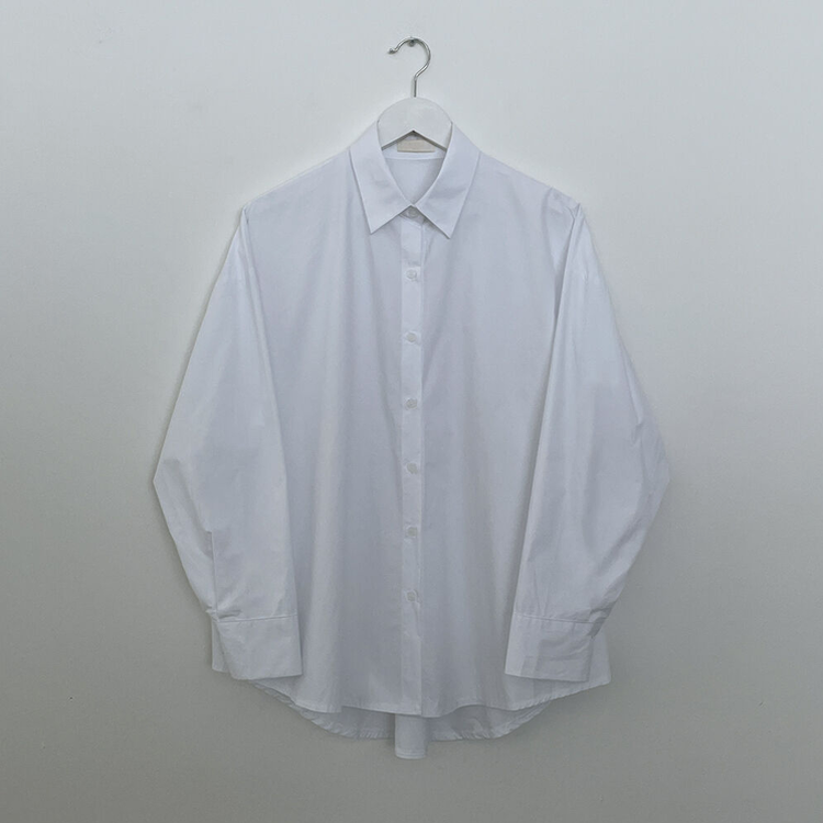 딸기크림 바스락 코튼 베이직 기본 긴팔셔츠 빅사이즈 레이어드템