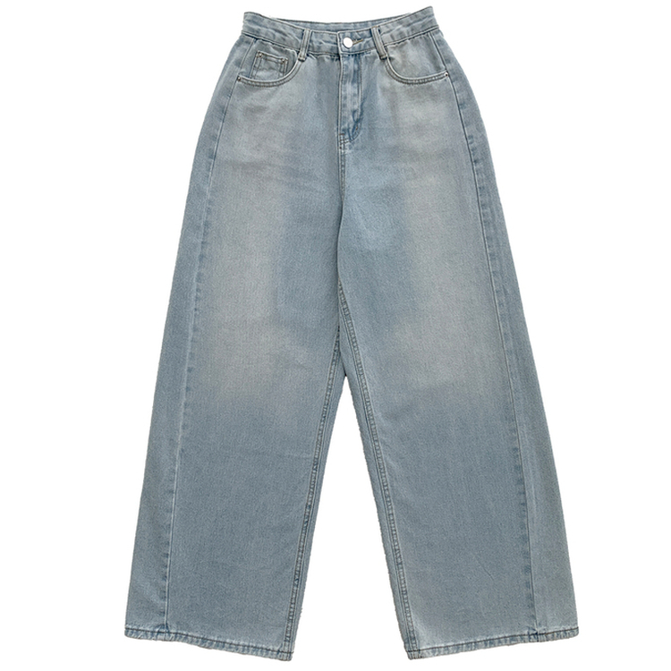 ビンテージウォッシングハイウエストデニムパンツ