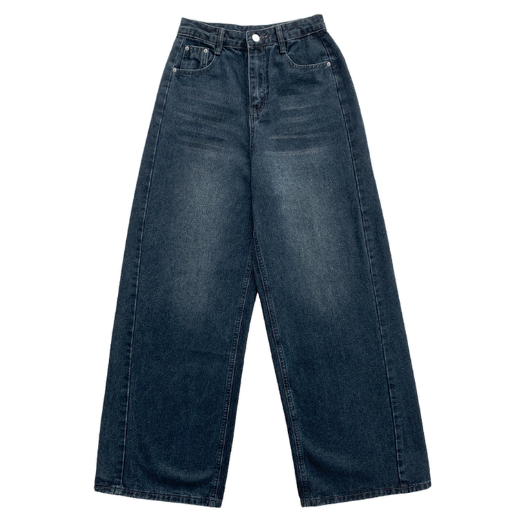 ビンテージウォッシングハイウエストデニムパンツ