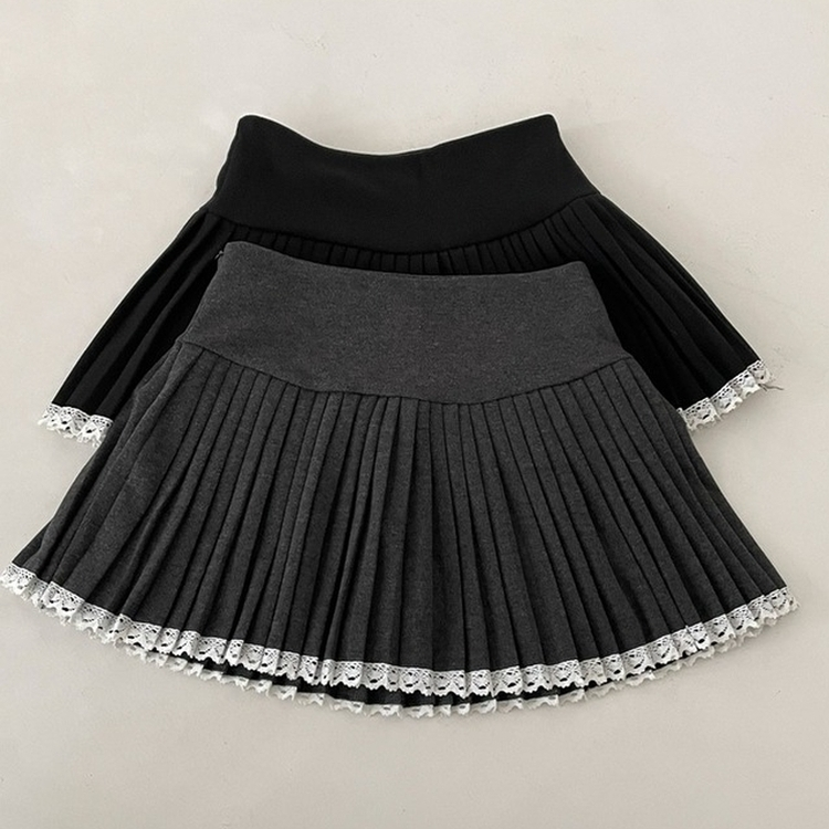 レインレースプリーツミニスカート