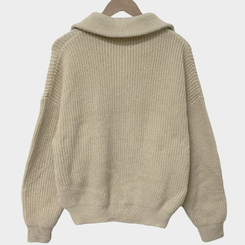 어라운드 하찌반집업 루즈핏 카라 니트 5color