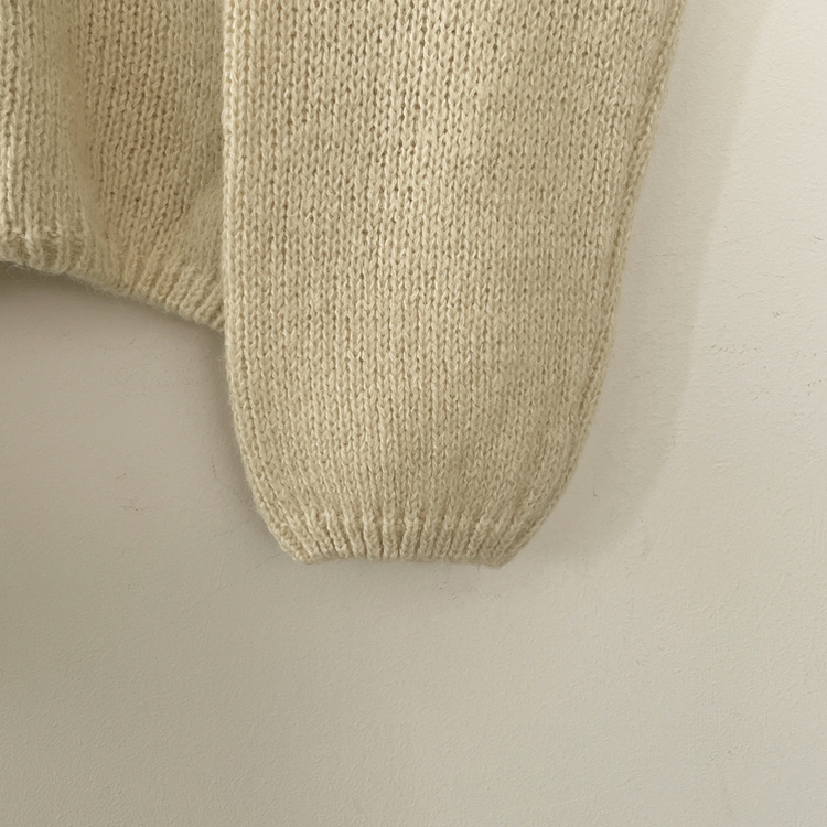 슈크림 알파카 라운드 러블리 벌룬 니트 울가디건