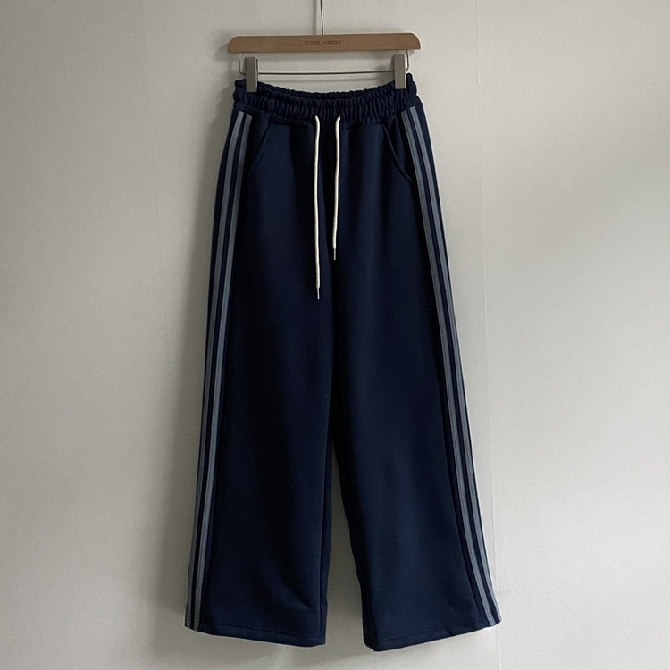 ヌテラバイカラートレーニングジャージラインパンツ