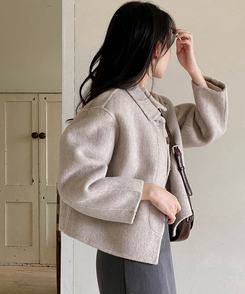 ボタンハンドメイドウールジャケット｜ジャケット｜韓国ファッション