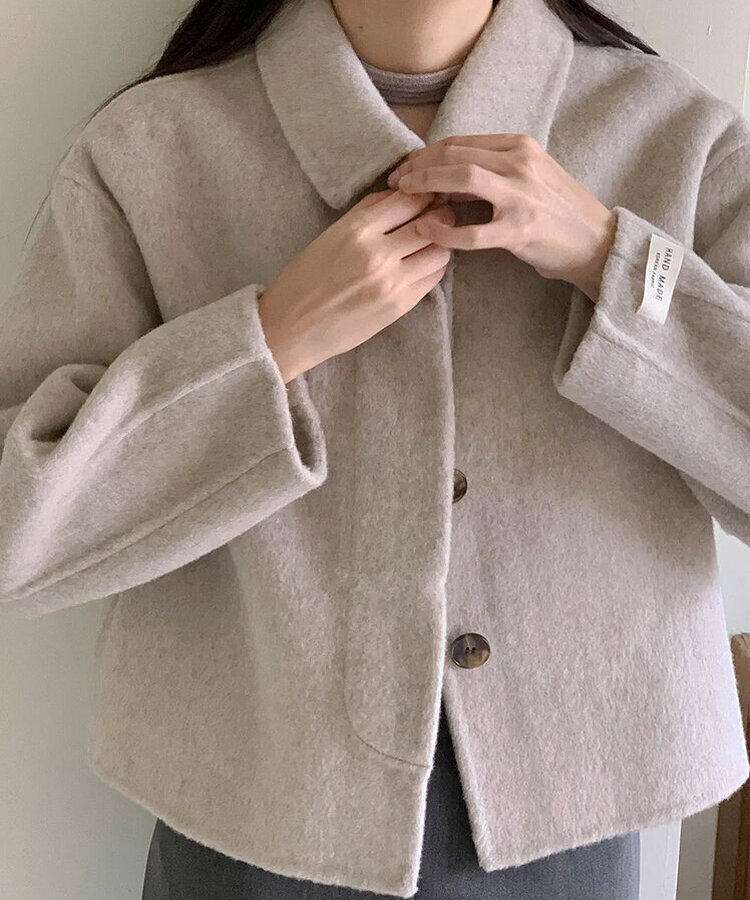 ボタンハンドメイドウールジャケット｜ジャケット｜韓国ファッション