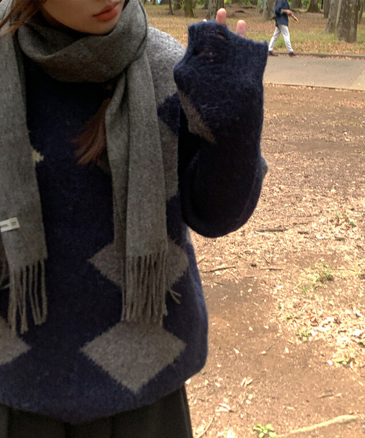 ウールマフラー(11color) DARK GRAY
