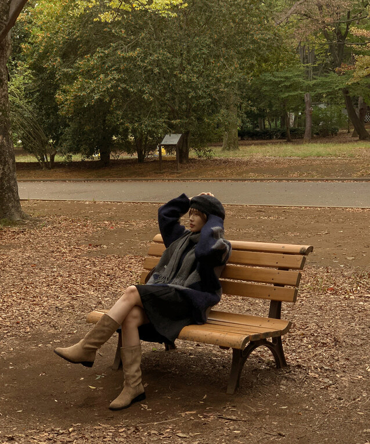 ウールマフラー(11color) DARK GRAY