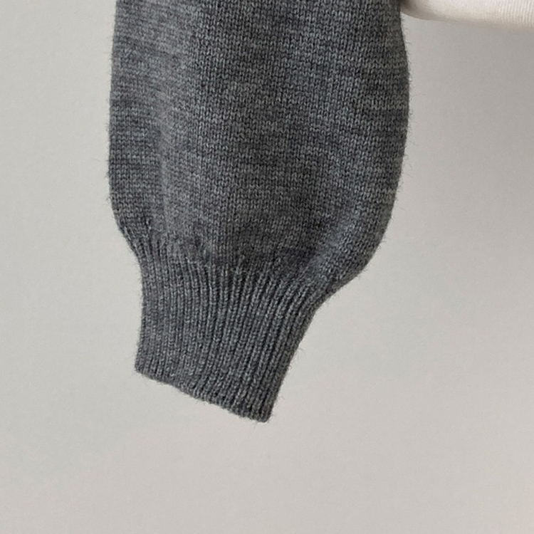 도아 패치 카라 크롭 니트 투피스 세트