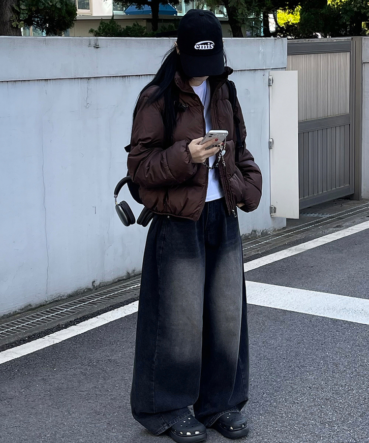 ハイネッククロップショートダウンジャケット｜ダウン｜韓国