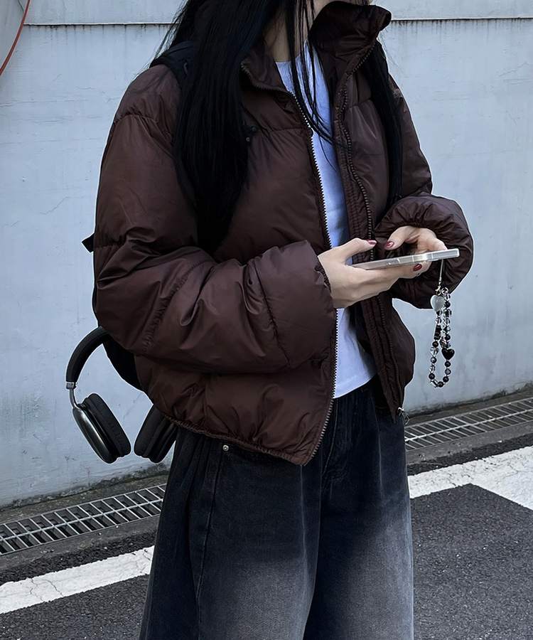 ハイネッククロップショートダウンジャケット｜ダウン｜韓国