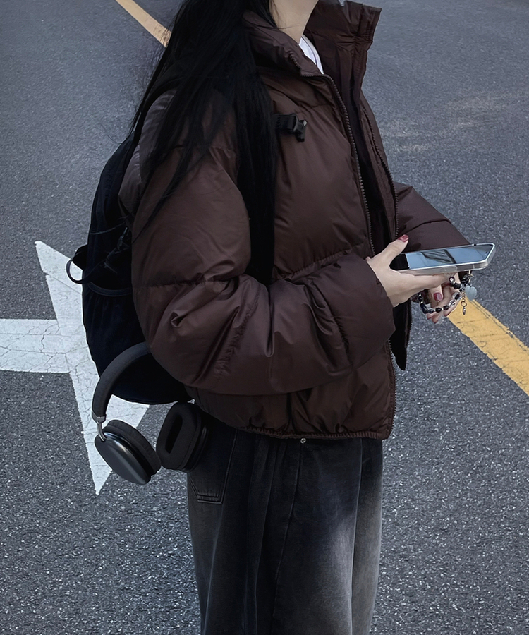 ハイネッククロップショートダウンジャケット｜ダウン｜韓国