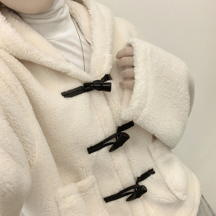 포근 후드 양털 떡볶이 퍼자켓 숏코트 덤블점퍼