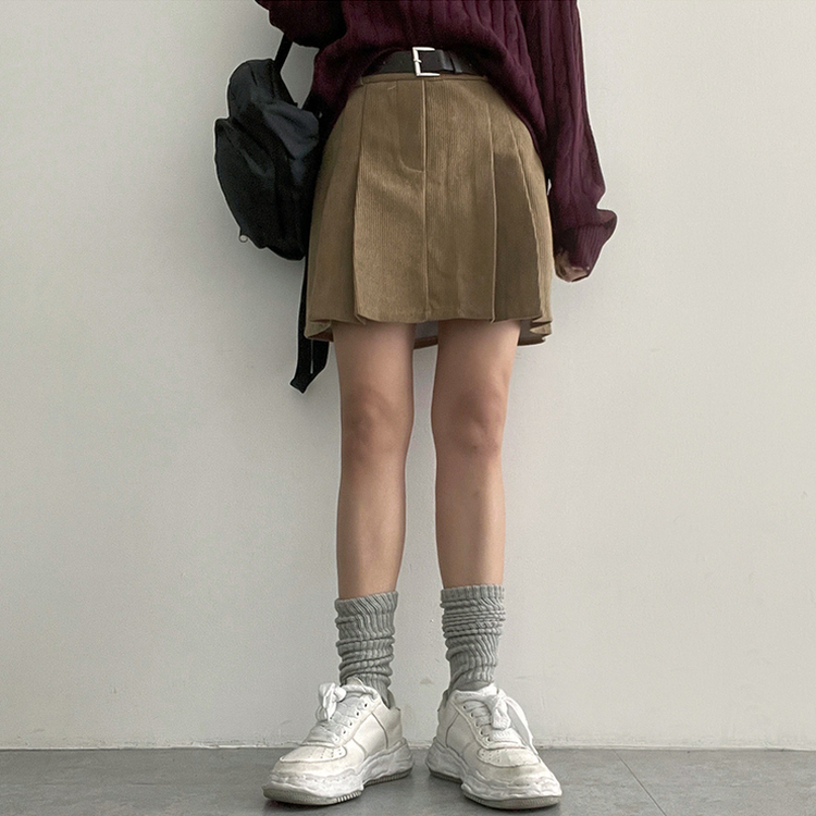 SSK19924 【ベルト付き】プリーツゴルデンミニスカート ミニ