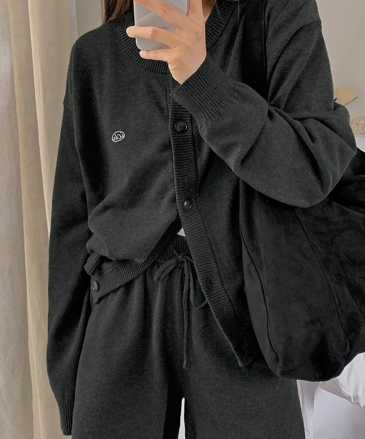 ショートパンツ バンディングニットショートパンツ CHARCOAL
