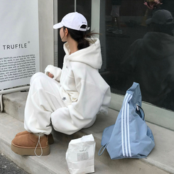 【SET着用可能】【丈別】スマーフフリースワイドトレーニングセット(6color) WHITE