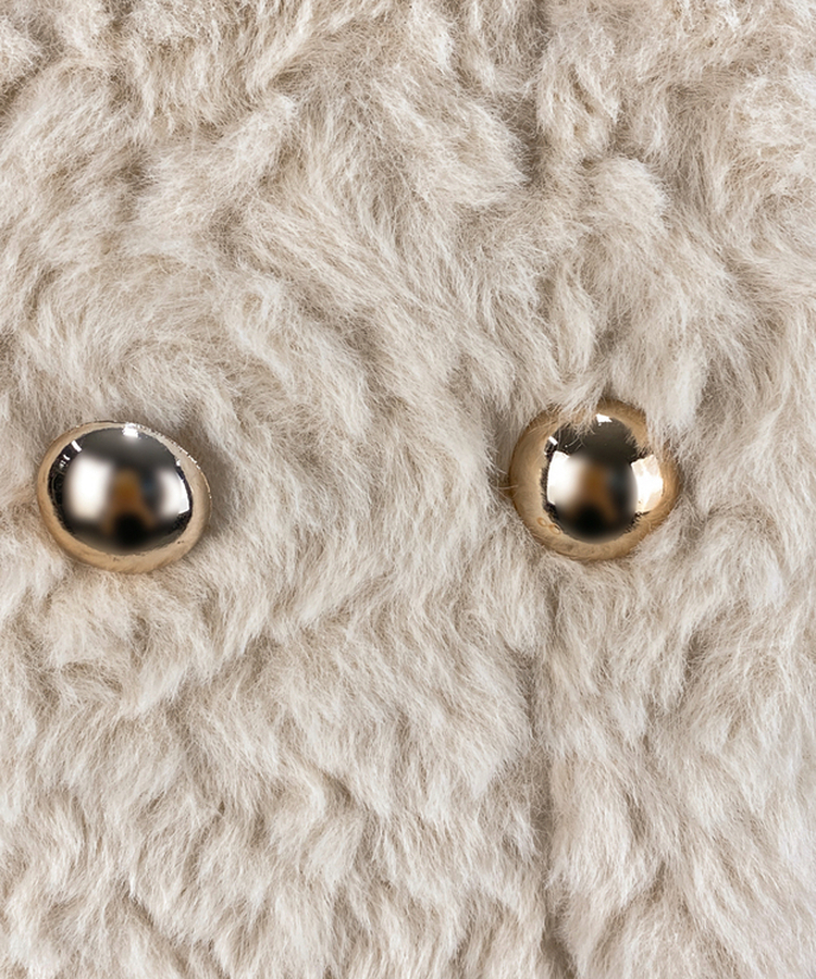 ダブルボタンポケットフェイクファージャケット