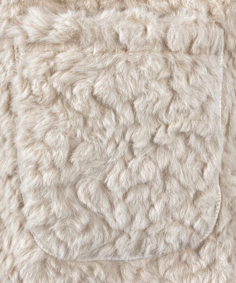 ダブルボタンポケットフェイクファージャケット