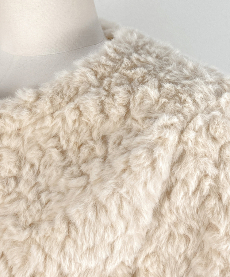 ダブルボタンポケットフェイクファージャケット