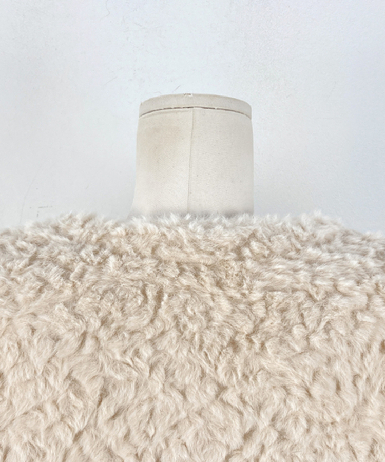 ダブルボタンポケットフェイクファージャケット