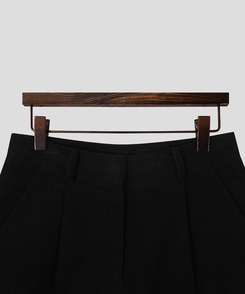 ェスナットピンタック4分丈コーデュロイパンツ