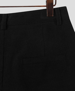 ェスナットピンタック4分丈コーデュロイパンツ