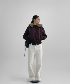 ポニーファートリミングフードジャンパー｜ジャンパー｜韓国