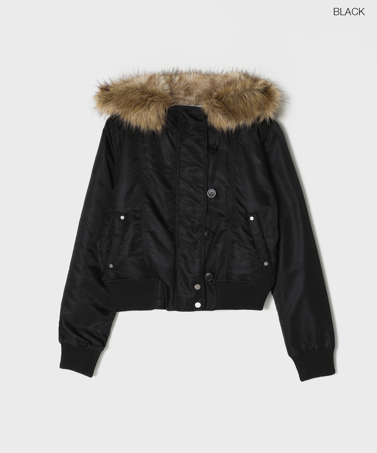 ポニーファートリミングフードジャンパー｜ジャンパー｜韓国