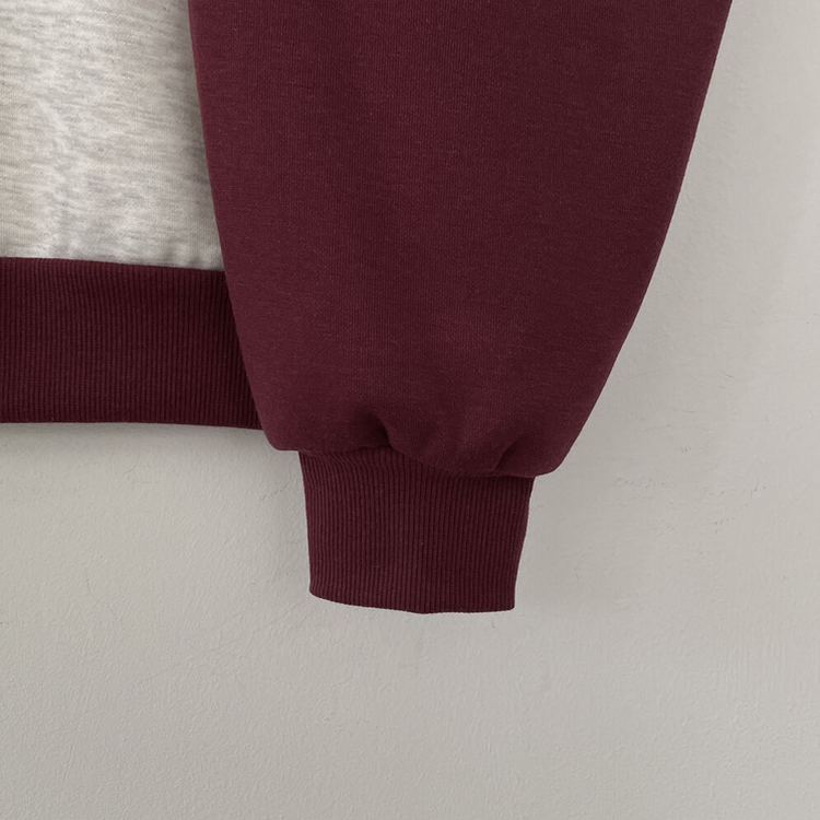 아트 빈티지 나그랑 배색 아방핏 맨투맨 빅사이즈